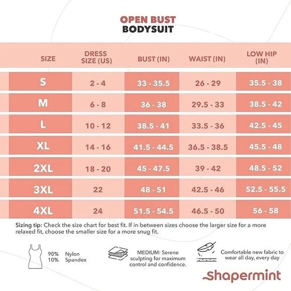 SHAPERMINT EMPETUA NIP $48 Open Bust Brief Bodysuit - Picture 4 of 6